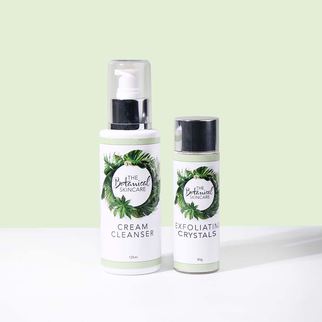 Pamper Me Bundle - Cream Cleanser and Gentle Exfoliating Crystals from The Botanical Skincare