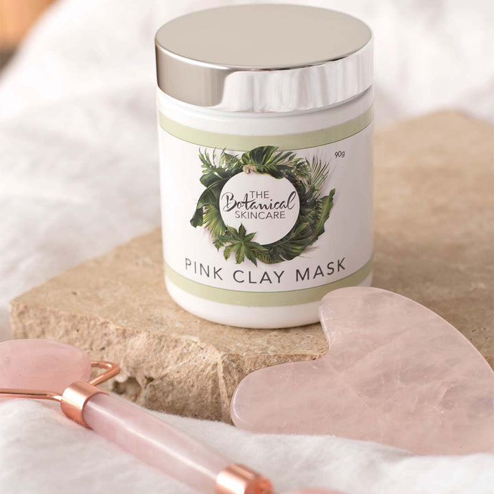 Clay Mask and Rose Quartz Massage Set