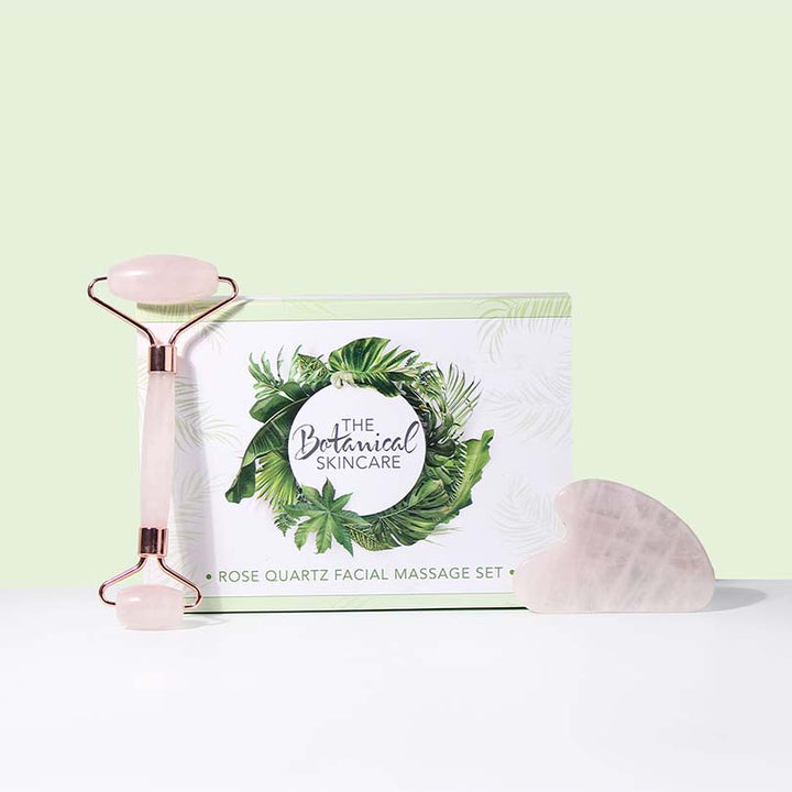 Clay Mask and Rose Quartz Massage Set